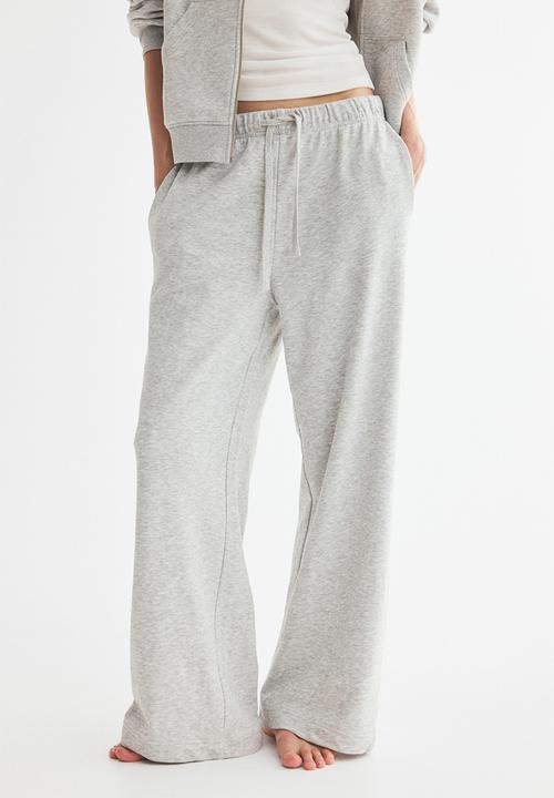 H&M - Straight-leg joggers - light grey marl