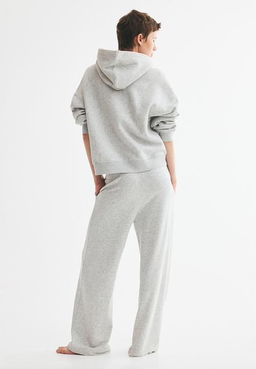 H&M - Straight-leg joggers - light grey marl