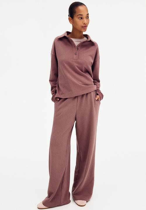 H&M - Straight-leg joggers - dark dusty pink