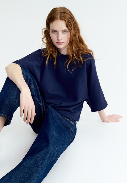 H&M - Oversized t-shirt - dark blue
