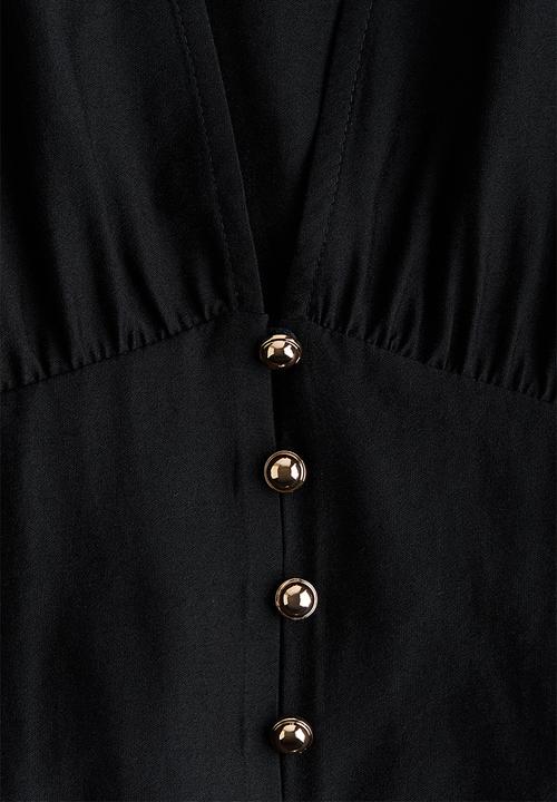 H&M - V-neck blouse - black