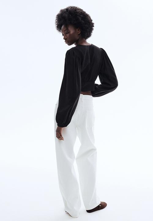 H&M - V-neck blouse - black