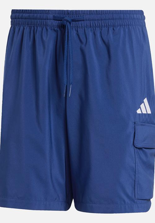 adidas Performance - Essentials Small Logo Cargo Chelsea Shorts - Blue