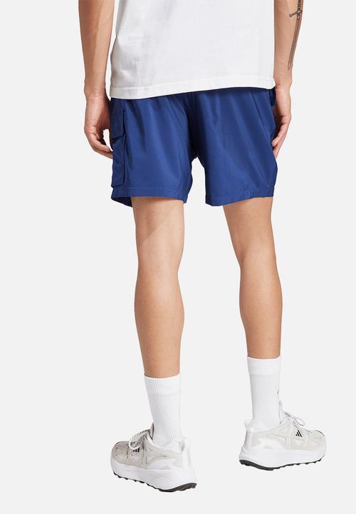 adidas Performance - Essentials Small Logo Cargo Chelsea Shorts - Blue