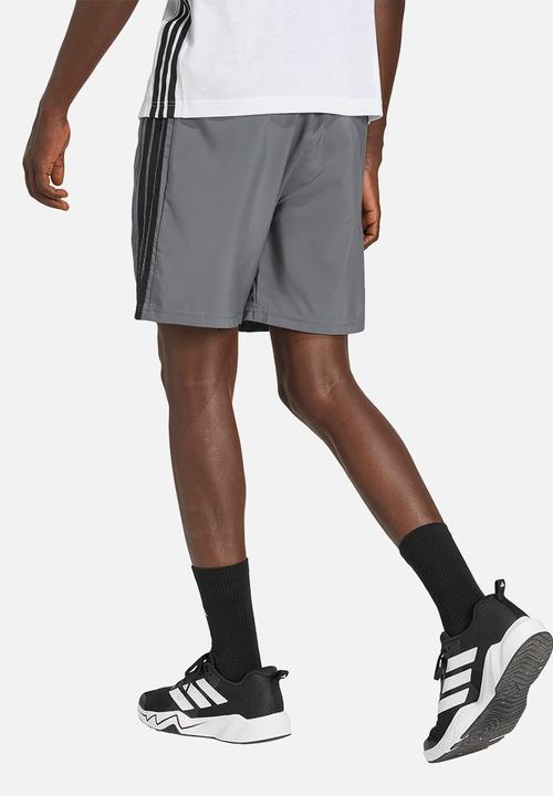 adidas Performance - Workout Essentials Base 3-Stripes Woven Shorts - Grey/Black