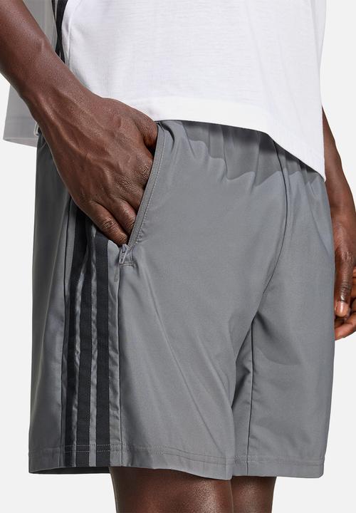 adidas Performance - Workout Essentials Base 3-Stripes Woven Shorts - Grey/Black