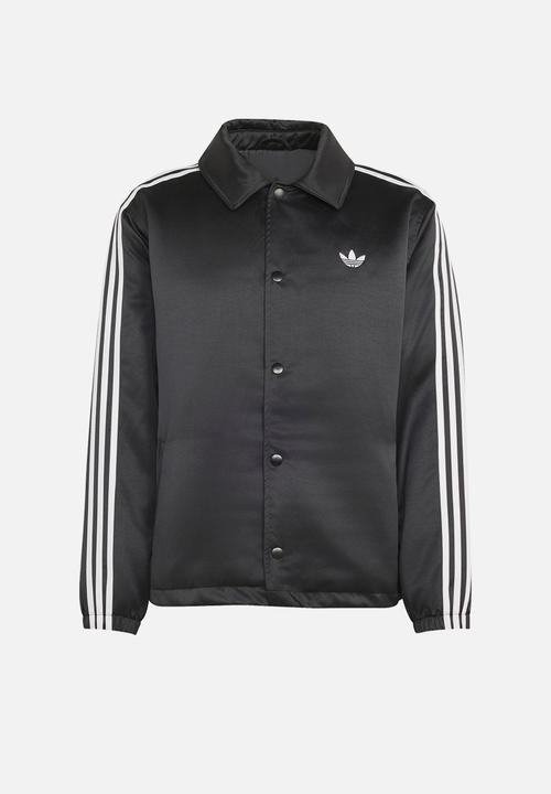 adidas Originals - 3-Stripes Satin Padded Jacket - Black/Wht