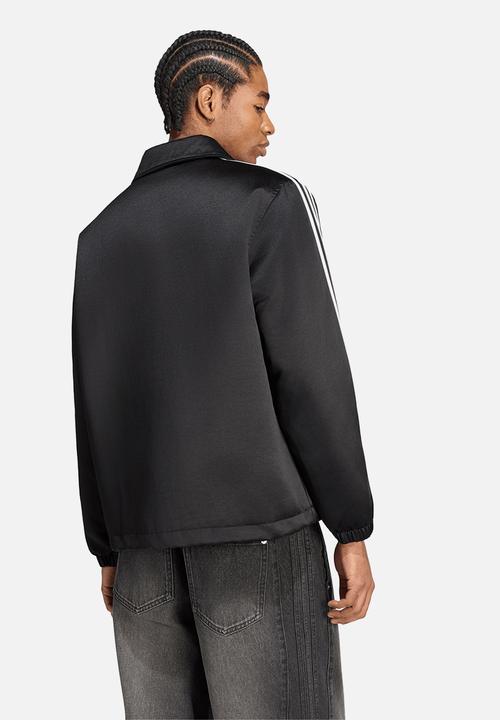 adidas Originals - 3-Stripes Satin Padded Jacket - Black/Wht