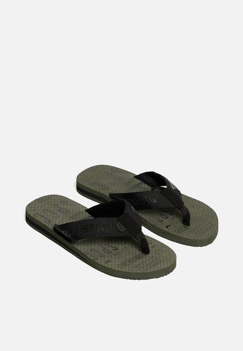 S.P.C.C - Torin Flip Flops  - Black/Fatigue