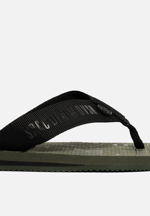 S.P.C.C - Torin Flip Flops  - Black/Fatigue