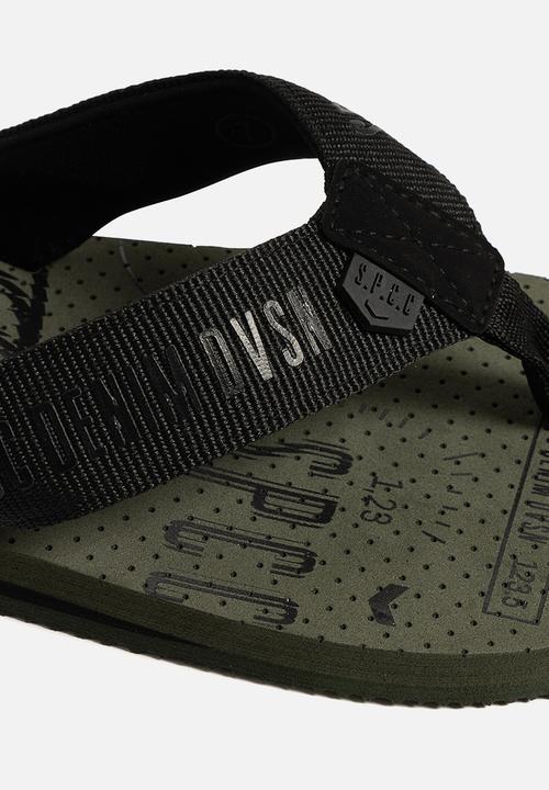 S.P.C.C - Torin Flip Flops  - Black/Fatigue