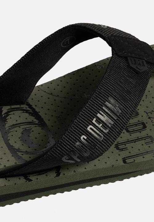 S.P.C.C - Torin Flip Flops  - Black/Fatigue