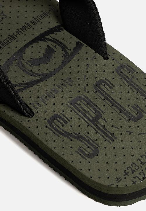 S.P.C.C - Torin Flip Flops  - Black/Fatigue