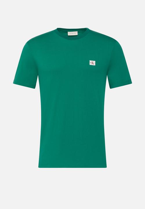 Calvin Klein - SS BADGE 30S JERSEY CLASSIC TEE - Enchanted Forest