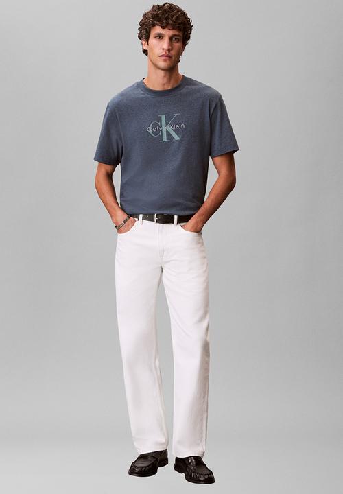 Calvin Klein - SS Hero Monologo Tee 20s - NEARLY NAVY HEATHER B8289
