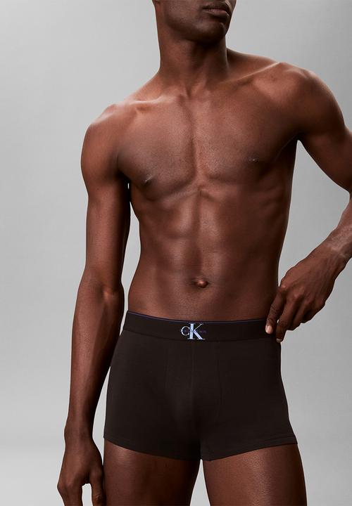 Calvin Klein - TRUNK 3PK - BLACK W/ BLUE RIVER FOG/BLUE RIVER FOG W/ BLUE DESCENT/BLUE DESCENT W/ BLACK