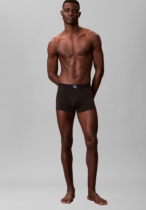 Calvin Klein - TRUNK 3PK - BLACK W/ BLUE RIVER FOG/BLUE RIVER FOG W/ BLUE DESCENT/BLUE DESCENT W/ BLACK