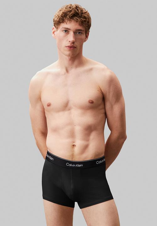 Calvin Klein - TRUNK 3PK - BLACK W/ BLACK WB