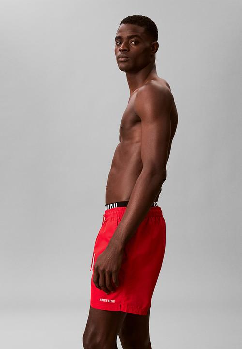Calvin Klein - MEDIUM DRAWSTRING BOXER - AGED REDWOOD