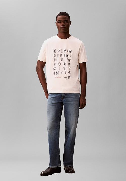 Calvin Klein - SS 20'S CALVIN KLEIN LIGHTS GRAPHIC TEE - Calico