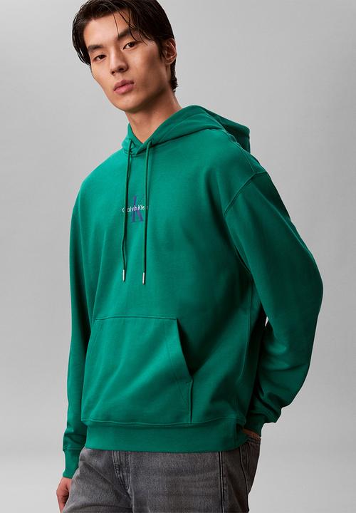 Calvin Klein - LS EU 350TERRY MONOLOGO CN SWTSHRT - Enchanted Forest
