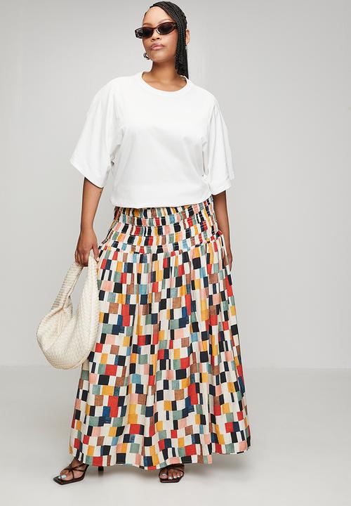 Me&B - Plus Kimono Sleeve Cinched Waist T-Shirt - Milk