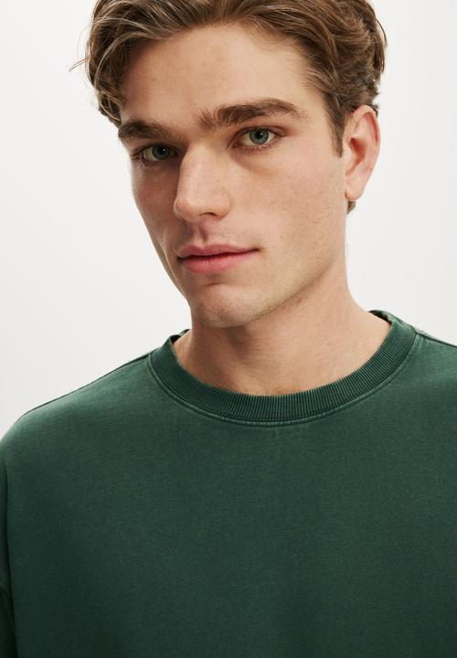 Cotton On - Box Fit T-shirt - Pineneedle Green Wash