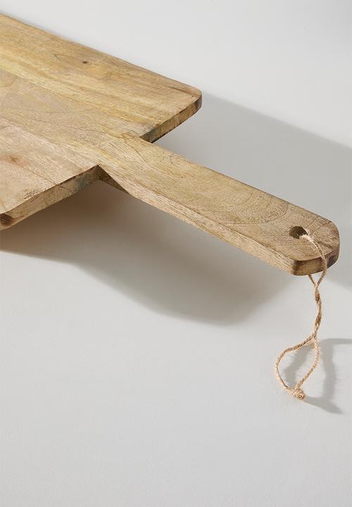 Excellent Houseware - Wooden serving tray on stand - Natural