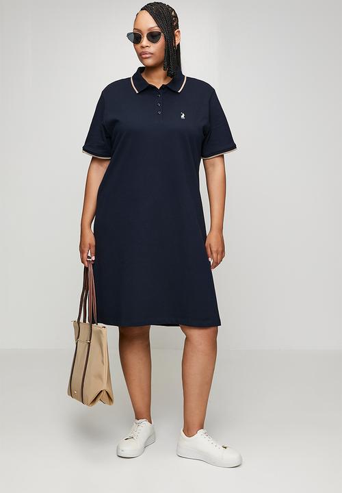 POLO - Wmn leah short sleeve golfer dress - navy