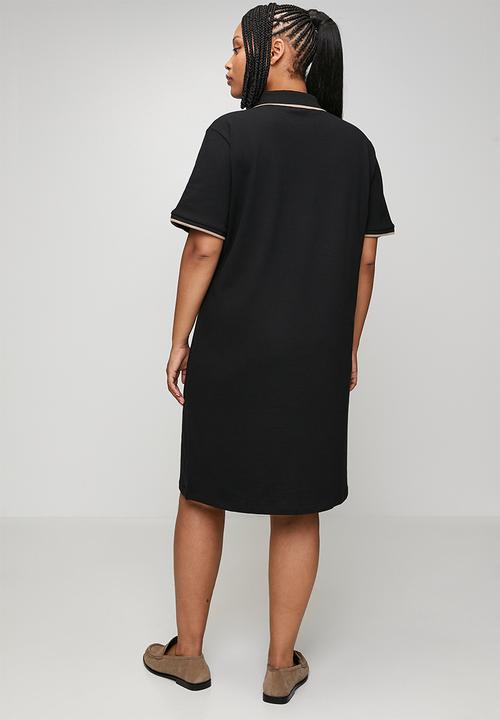 POLO - Wmn leah short sleeve golfer dress - black