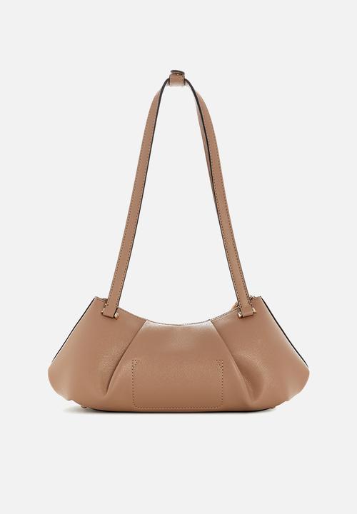 GUESS - Amorette Shoulder Satchel Bag-Beige
