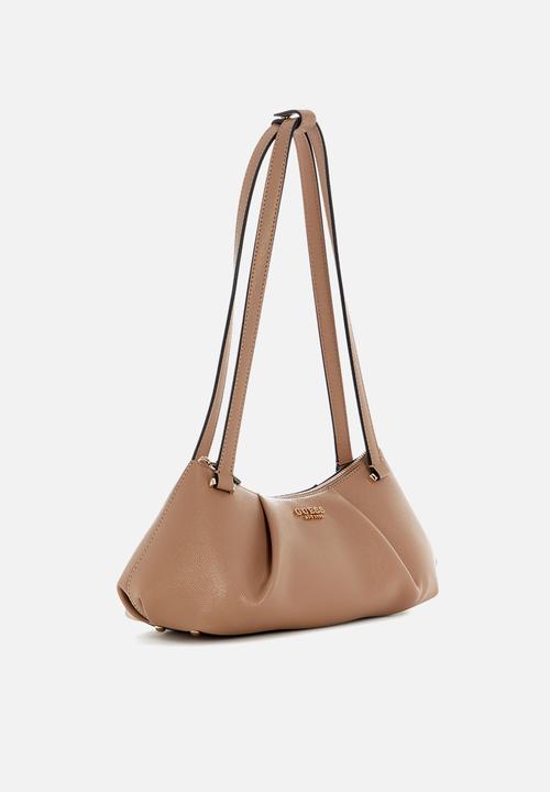 GUESS - Amorette Shoulder Satchel Bag-Beige