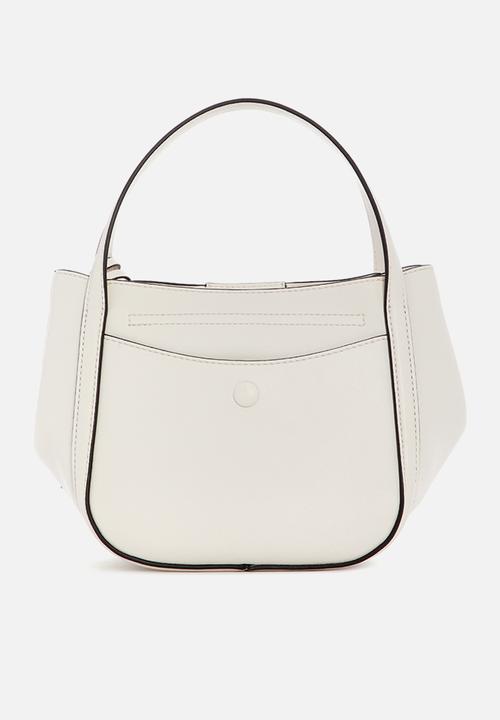 GUESS - Coleen Small Satchel Bag-Off White