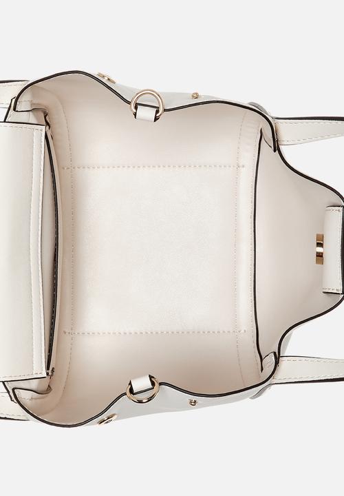 GUESS - Coleen Small Satchel Bag-Off White
