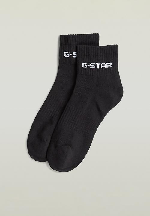 G-STAR - Short Logo Socks 3-Pack - Black