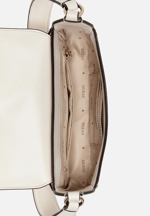 GUESS - Ruby Flap Shoulder Bag-Off White