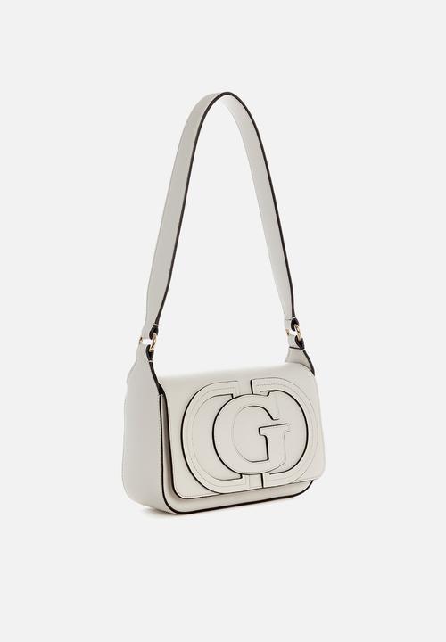 GUESS - Ruby Flap Shoulder Bag-Off White