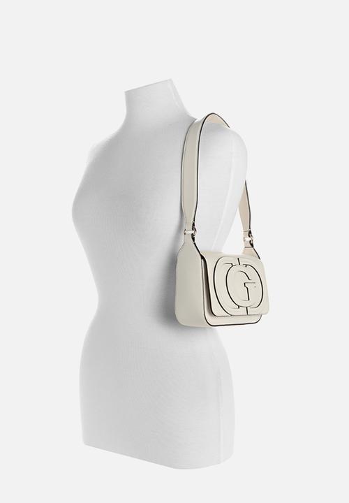 GUESS - Ruby Flap Shoulder Bag-Off White