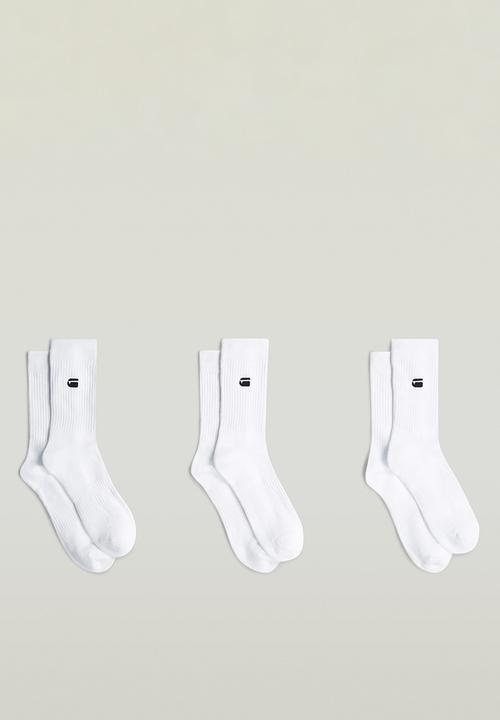 G-STAR - Socks 3-Pack - Bright White