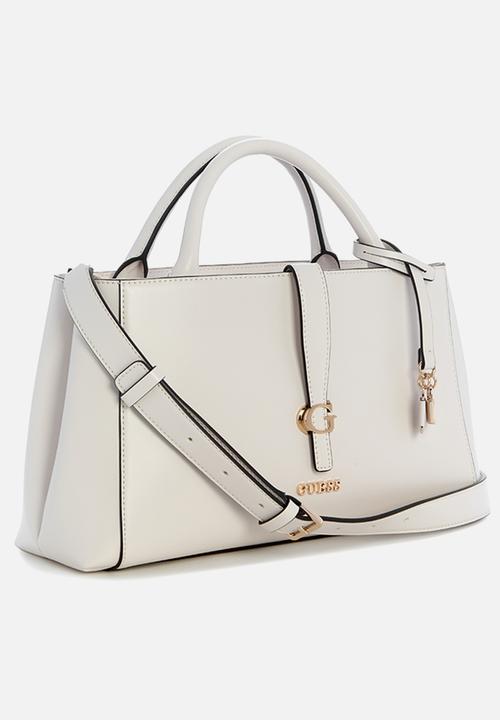 GUESS - Carrie Girlfriend Satchel Bag- Stone