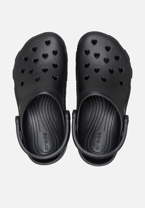 Crocs - Classic Hearts Cut Out Clog Clog - Black