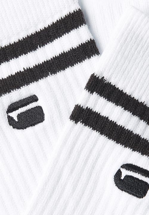 G-STAR - Socks Stripe  3-Pack - Bright White