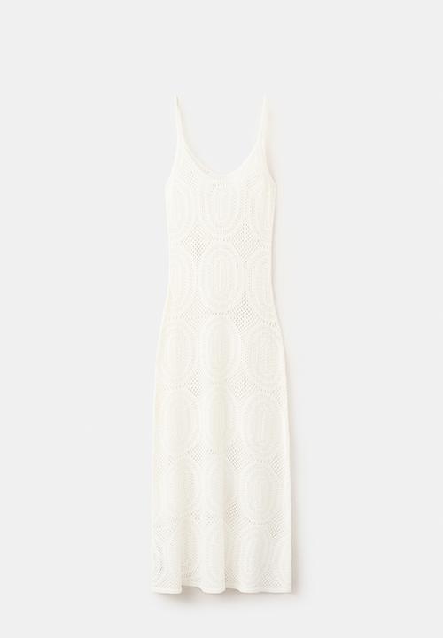 MANGO - Dress boniato - white