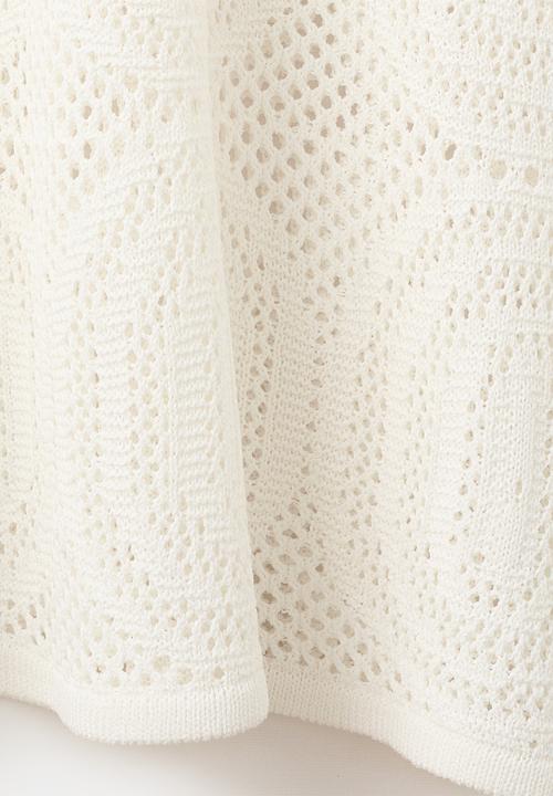 MANGO - Dress boniato - white