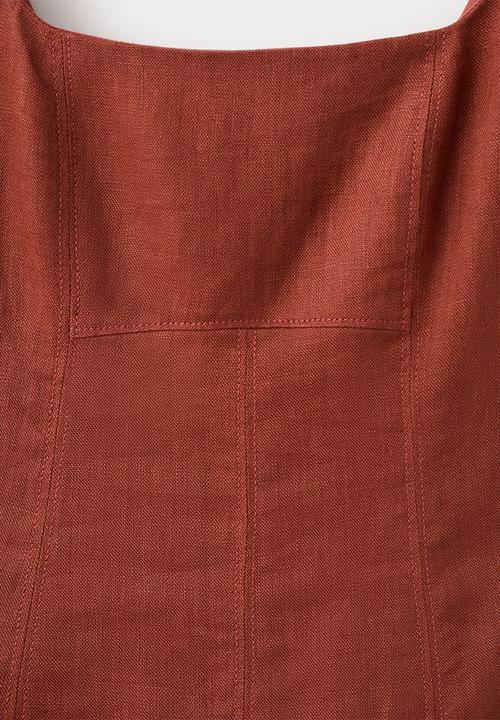 MANGO - Dress lena - medium orange
