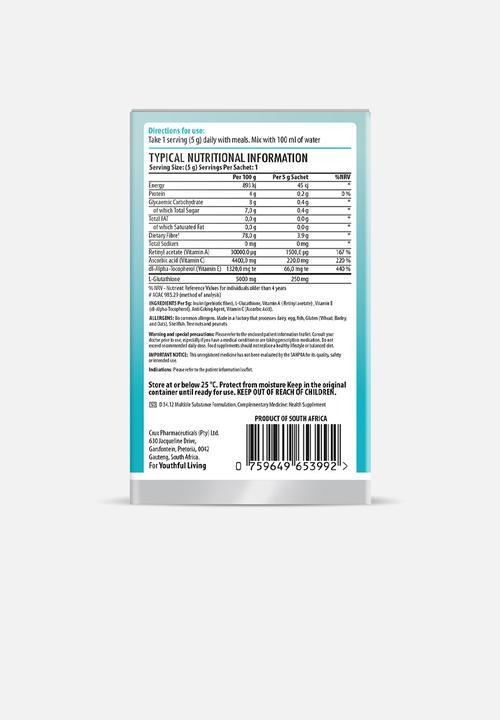 Youthful Living - L-Glutathione Sachets 5g -Unflavoured box