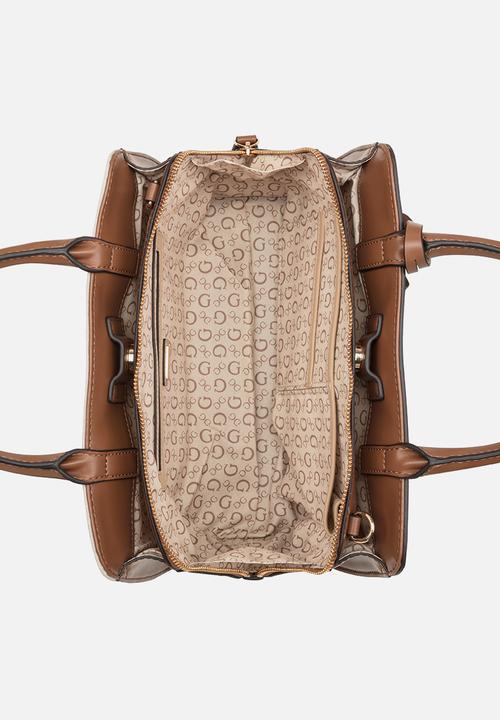 GUESS - Cadence Satchel Bag - Natural