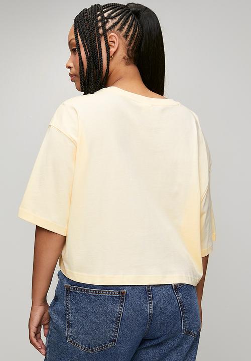 adidas Originals - Plus ess crop tee w s26 tee - warm vanilla
