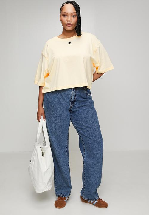adidas Originals - Plus ess crop tee w s26 tee - warm vanilla