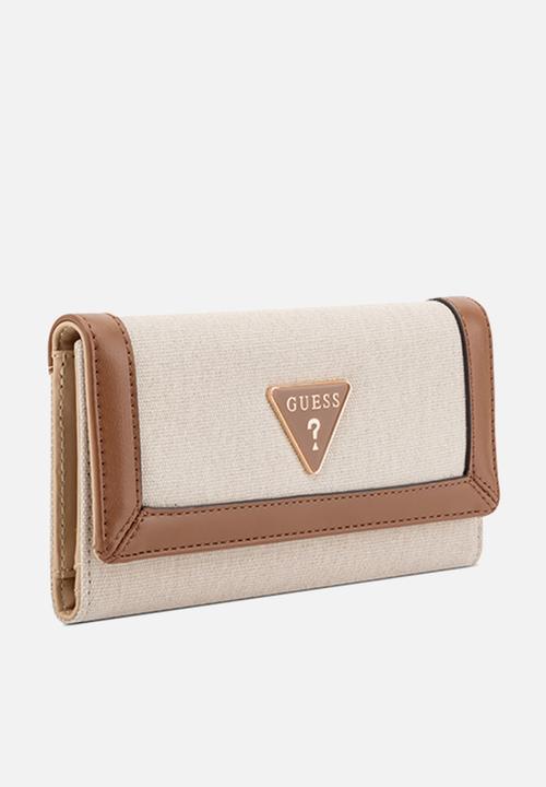 GUESS - Cadence Sling Slim Clutch Bag - Natural